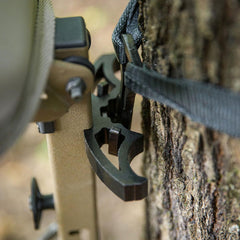 NOVIX E-Z Hang Hook V2 with offset bracket compatibility for versatile stand fitting.