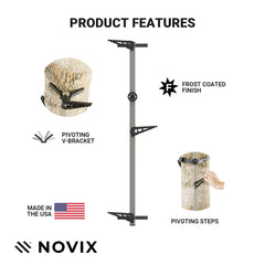 NOVIX Helo Hunt Ready System 32-inch climbing sticks extend for secure ascent