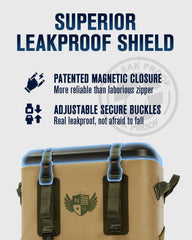 Novoto backpack cooler worn with chest strap for hands-free transport during activities