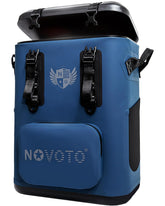 Novoto magnetic-backpack-cooler worn hands-free for outdoor adventures with easy access.