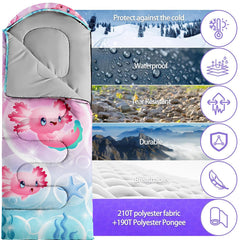 Nttopship sleeping bag opened flat for versatile blanket-style use.