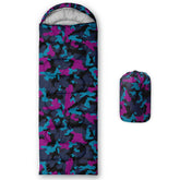 Nttopship sleeping bag open on campsite offers all-season comfort.