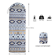 Nttopship sleeping bag waterproof shell protects you in light rain outdoors.