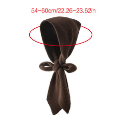 NUEAYMS 2-in-1 Winter Hat Scarf folded style highlights compact travel warmth.
