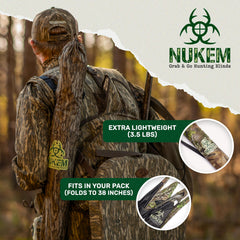 Nukem Grab & Go Mossy Oak Obsession pattern blends with woods