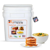 NuManna family pack bucket with sealed pouches ready for long-term storage.