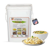 NuManna Grab-n-Go bucket packaging shows durable storage for long-term emergency meals