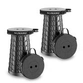 NUMANU 2PK collapsible stool closed for compact travel and storage