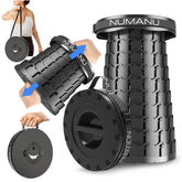 NUMANU XXL collapsible stool showing extended tall height for versatile seating