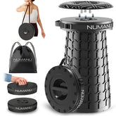 NUMANU XXL collapsible stool in closed form for easy storage