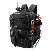 Nuoviyiya Small Fishing Backpack with Rod Holder - front view