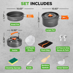 NutriChef camping dining bowls for mess-free serving at outdoor sites