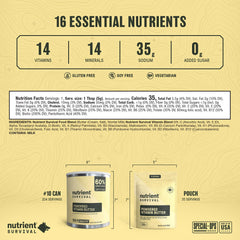 Nutrient Survival butter powder spread reveals smooth texture ideal for baking and toast.
