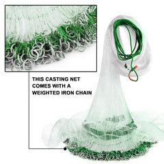 Swivel and hand rope connection on cast net