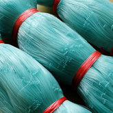 Nylon monofilament fishing net with 5x5 cm mesh in green, 100m x 2.5m