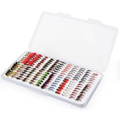 168-piece nymph flies with compact fly box