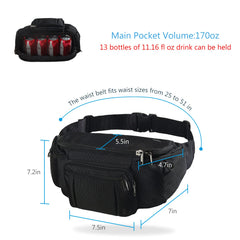 NZII sports fanny pack six-pocket layout keeps valuables organized within reach