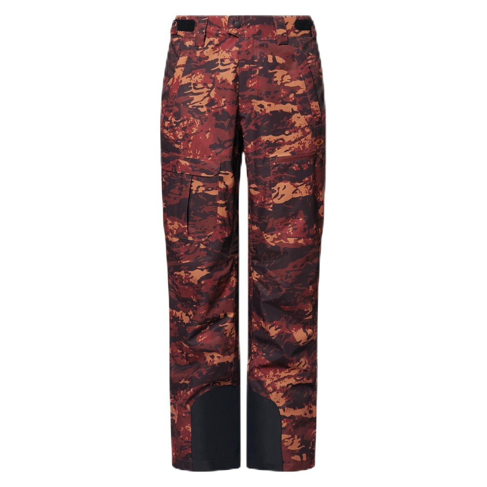 Oakley Divisional Cargo Shell Pant Tiger Camo Red front view demonstrates rugged all-season performance.