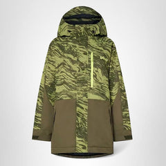 Oakley Thermonuclear Protection TBT jacket detail shows sturdy zippers and sealed seams for rain-ready comfort.