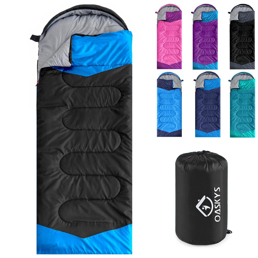 oaskys camping sleeping bag outer material demonstrates durable waterproof fabric for outdoors