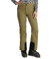 Obermeyer Bliss Pant Smokey Olive front view, waterproof-breathable performance for all-mountain days.