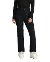 Obermeyer Womens Bliss ski pants front view in black long 12L for all-day warmth