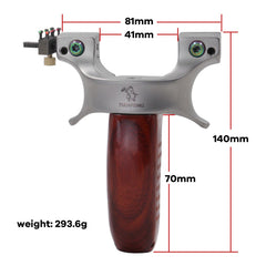 Obert slingshot adjustable aim points for enhanced targeting during practice