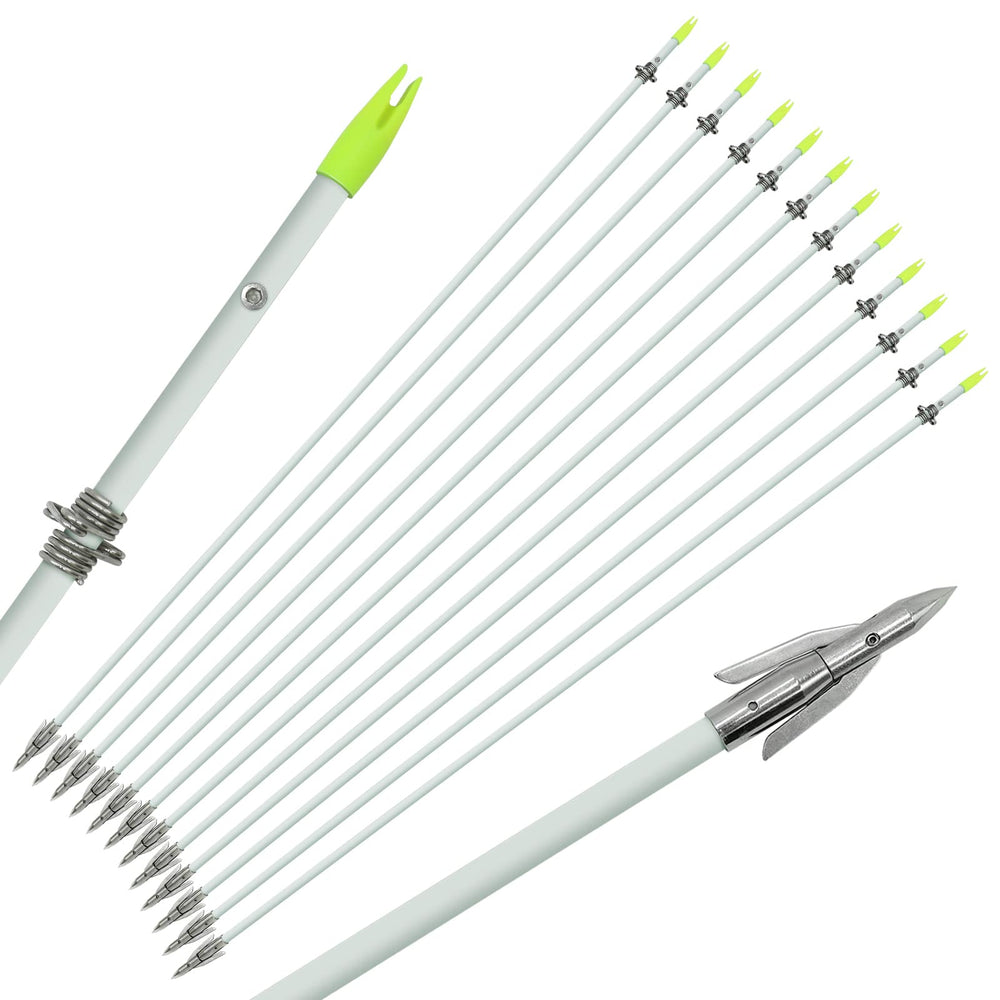 OBTOUTDOOR bowfishing arrow 36inch with fiberglass shaft for durable fishing slingshot use.