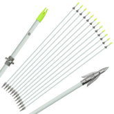 OBTOUTDOOR bowfishing arrow 36inch with fiberglass shaft for durable fishing slingshot use.