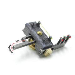 OBTOUTDOOR slingshot sight showing four fiber-optic aiming points for quick targeting