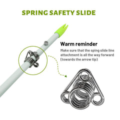 OBTOUTDOOR bowfishing arrow detachable tip enables quick replacement after targets.