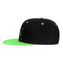 OCALL I Like Turtles flat-brim hat back view highlights adjustable back for a secure fit.