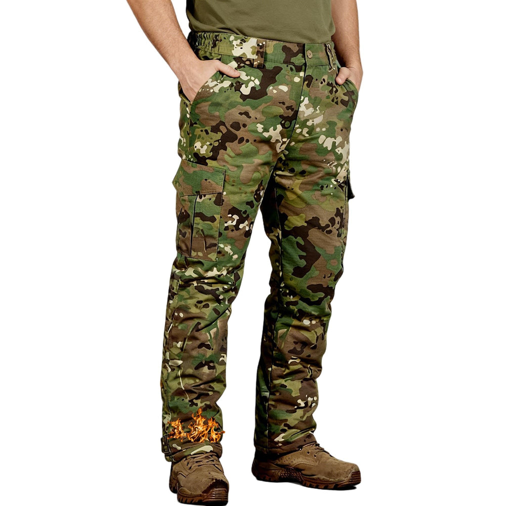 OCANXUE mens camo waterproof tactical pants fabric closeup protects against rain and wind