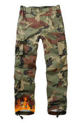 OCANXUE women's fleece-lined cargo pants camo front view showing warmth-ready design