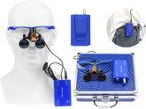 Ocean Aquarius blue loupe magnifier with 2.5x magnification and 420mm working distance.