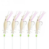 Ocean CAT glow shrimp rigs with 10 packs and 5 hooks