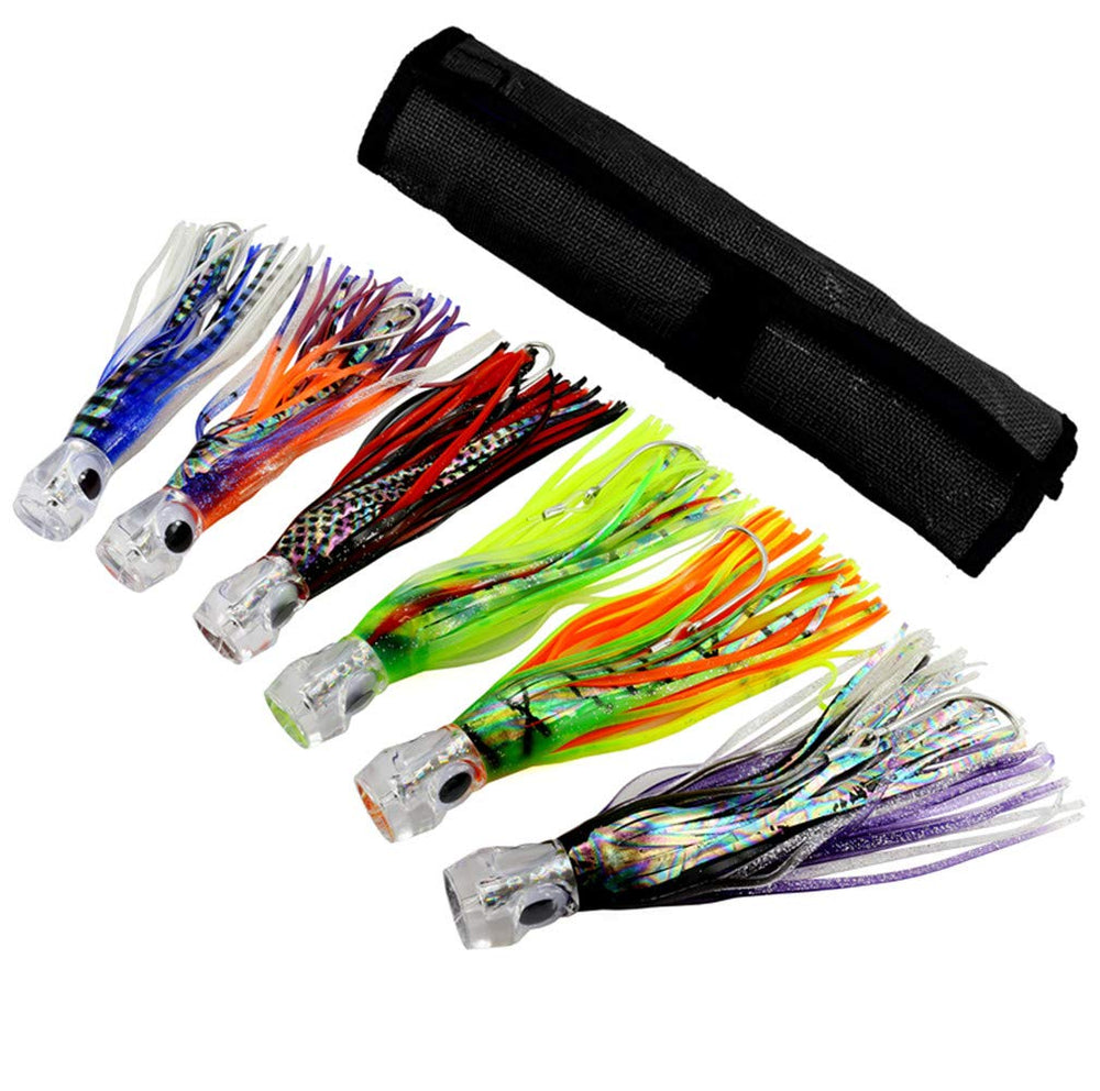 Ocean Cat 9-inch crystal-head lure with multi-color finish for lifelike trolling action.