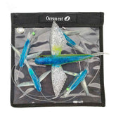 Ocean Cat blue fly fish 8.46in lure designed to draw attention in saltwater trolling.