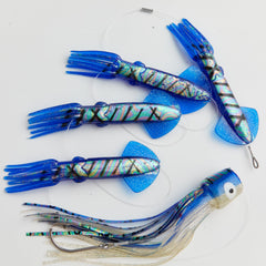OCEAN CAT 10-inch chain lure adds flashing action for big game species.