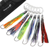 OCEAN CAT copper head lure with 8.5 inch skirt designed for deep-sea trolling and targeting big game.