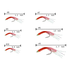 Ocean Cat rig with red feather rainbow skin in six size option.