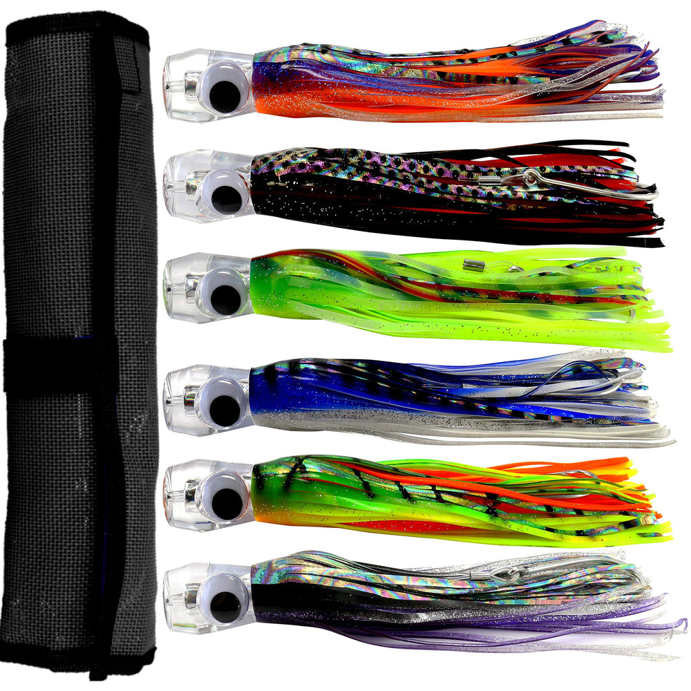 Ocean Cat saltwater trolling lure with 6.5-inch skirts, ideal for offshore trolling.