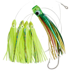 Ocean Cat saltwater trolling lure set with 4.5-inch swimbaits and lifelike detail for offshore fishing.
