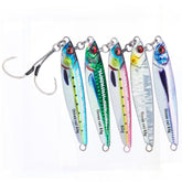 OCEAN CAT 60g slow-fall jig with glow finish for long casting and saltwater appeal.