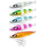 OCEAN CAT slow-fall jig front and back view showing asymmetric design for versatile water action.