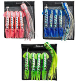 Ocean Cat teaser chain pink 7in squid set boosts lure visibility for offshore trolling.