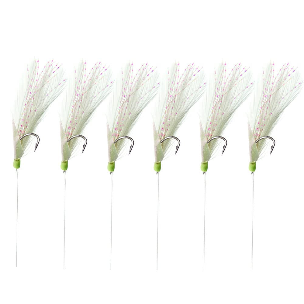 Ocean Cat white feather fishskin rig with lifelike lure for big catches in water.