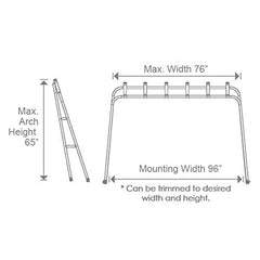 Oceansouth Fishing Arch uprights and crossbars in durable aluminum.