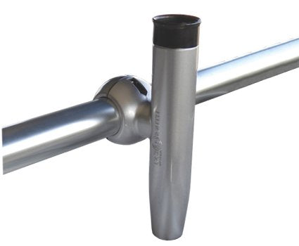 Oceansouth heavy duty rod holder mounted on rails for secure 1-3/4-inch rod access