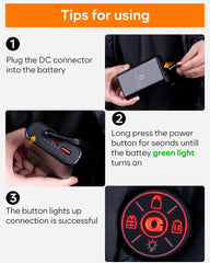 OCQOCQ heated vest offers three temperature levels for customizable comfort